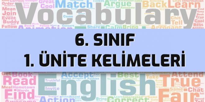 ingilizce 6 sınıf 1. ünite kelimeleri