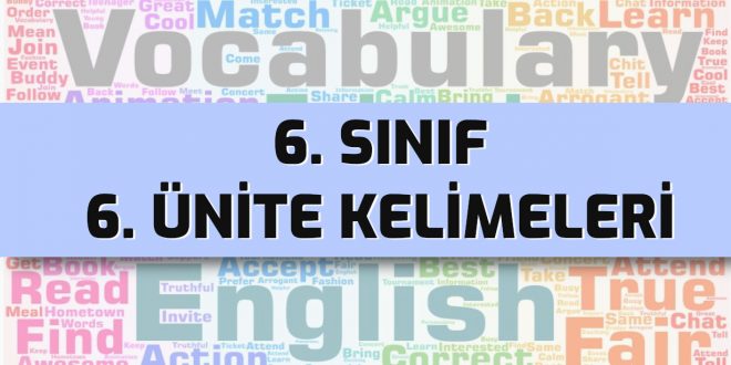 ingilizce 6 sınıf 6. ünite kelimeleri