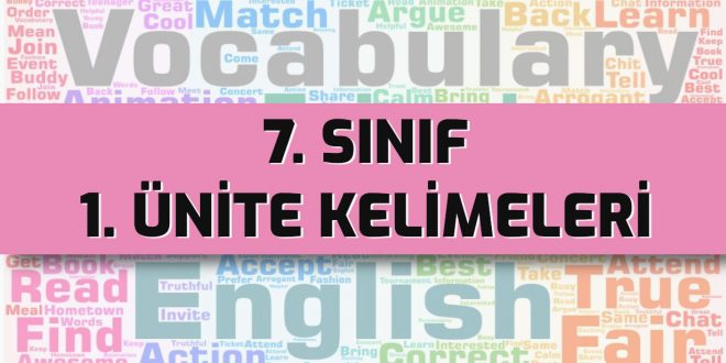 ingilizce 7 sınıf 1. ünite kelimeleri