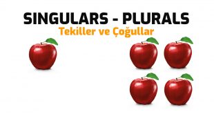 İngilizce tekiller çoğullar - plurals singulars